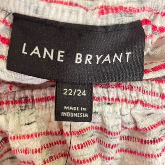 Lane Bryant Wear 4 Ways Off The Shoulder Red & Gray Stripe Dress 22/24 Plus NWT - Picture 9 of 9